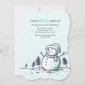 Uitnodiging Snowman Birthday (Voorkant)