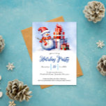 Uitnodiging Snowman Holiday Party<br><div class="desc">Plan een stijlvolle viering met deze moderne uitnodiging die je gasten zullen aanprijzen.</div>