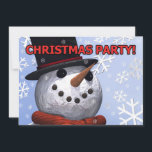 uitnodiging Snowman Party<br><div class="desc">Een schattige Snowman kondigt je uitnodiging aan</div>