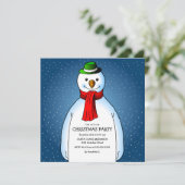 Uitnodiging Snowmans kerstfeest (Staand voorkant)