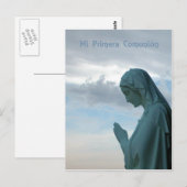 Uitnodiging Spaanse Eerste Communie. Lady Praying (Voorkant / Achterkant)