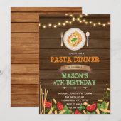 Uitnodiging Spaghetti dinerfeest (Voorkant / Achterkant)