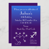 Uitnodiging speciale Aries Zodiac Galaxy Party (Voorkant / Achterkant)