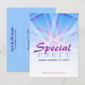 Uitnodiging speciale feest template briefkaart (Voorkant / Achterkant)