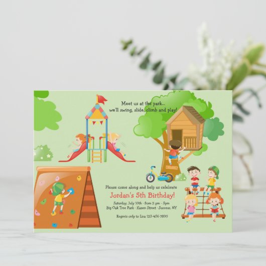 Uitnodiging Speelplezier (Staand voorkant)