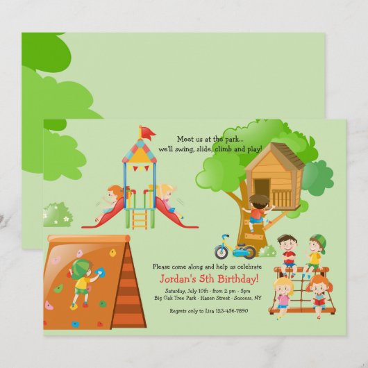 Uitnodiging Speelplezier (Voorkant / Achterkant)