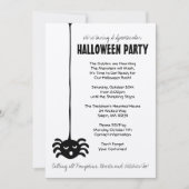 Uitnodiging Spider Halloween Party (Voorkant)