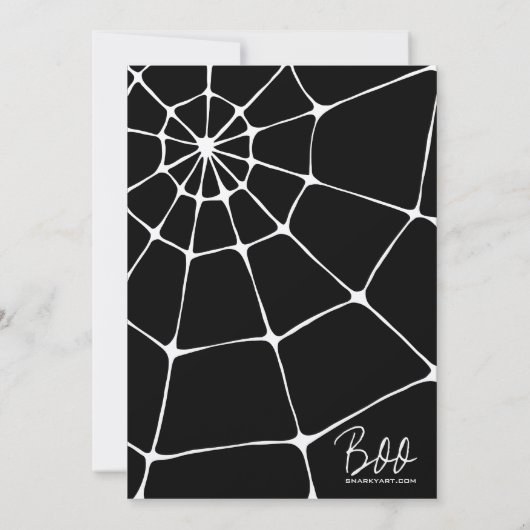 Uitnodiging Spider Halloween Party (Achterkant)