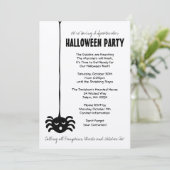 Uitnodiging Spider Halloween Party (Staand voorkant)