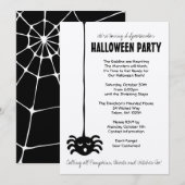 Uitnodiging Spider Halloween Party (Voorkant / Achterkant)