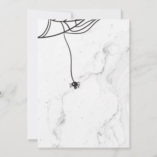 Uitnodiging Spider Halloween Party (Achterkant)