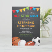 Uitnodiging sport/uitnodiging sport (Staand voorkant)