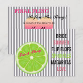 Uitnodiging Sprinkle-partij Seersucker Summer Brid (Voorkant / Achterkant)