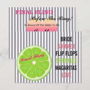 Uitnodiging Sprinkle-partij Seersucker Summer Brid