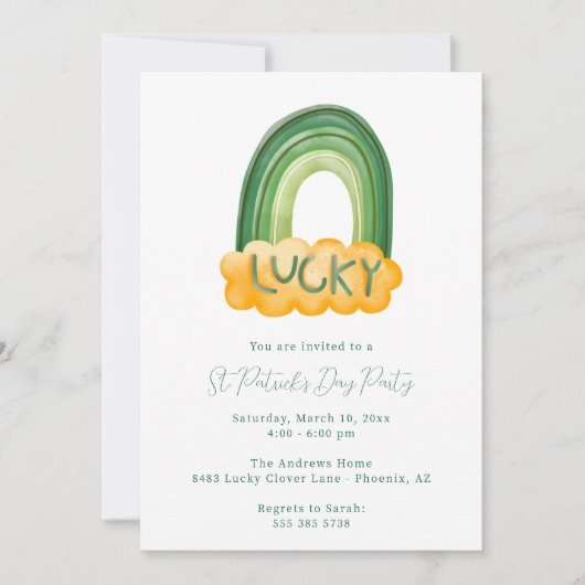 Uitnodiging St. Patrick's Day Feest (Voorkant)