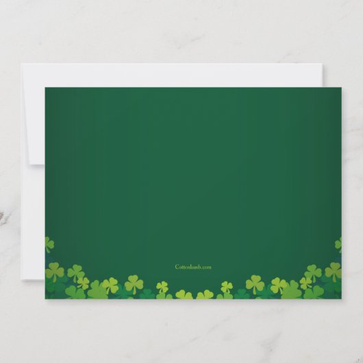 Uitnodiging St. Patrick's Day-feestje (Achterkant)