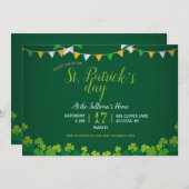 Uitnodiging St. Patrick's Day-feestje (Voorkant / Achterkant)