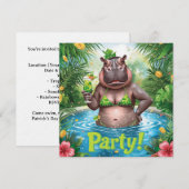 Uitnodiging St. Patrick's Tropical Pool Feestje (Voorkant / Achterkant)