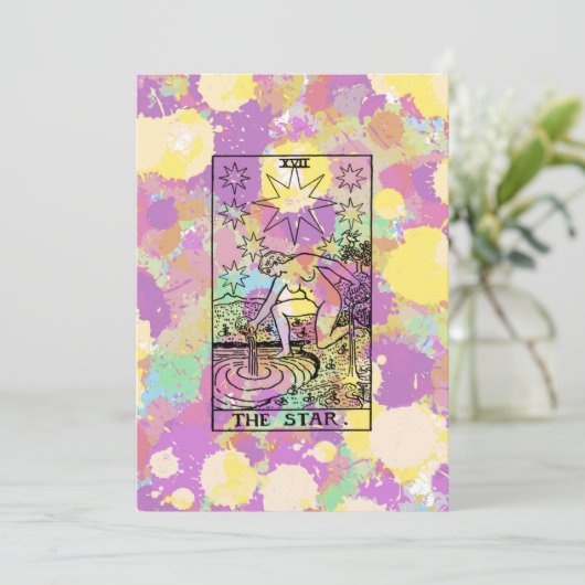 Uitnodiging Star Tarot (Staand voorkant)
