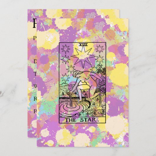 Uitnodiging Star Tarot (Voorkant / Achterkant)