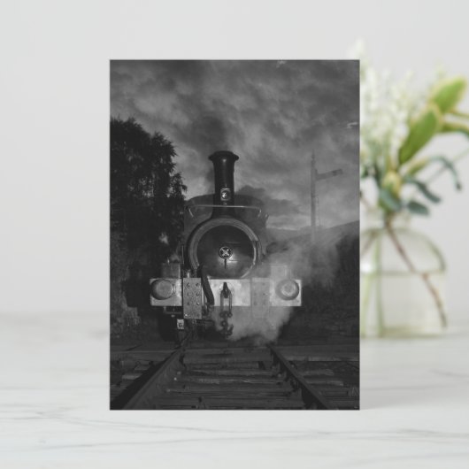 Uitnodiging stoommotor (Staand voorkant)