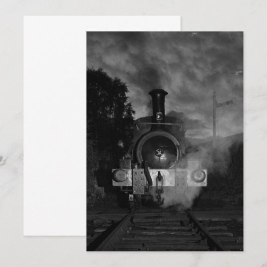 Uitnodiging stoommotor (Voorkant / Achterkant)