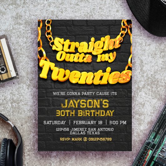 Uitnodiging Straight Outta my Twenties