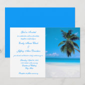 Uitnodiging strandbruiloft Gepersonaliseerd bestem (Voorkant / Achterkant)