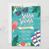 Uitnodiging strandfeest (Voorkant)