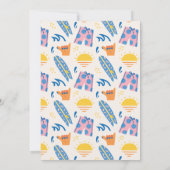 Uitnodiging strandfeest | Uitnodiging zon- en surf (Achterkant)