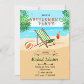 Uitnodiging strandpensioenfeest (Voorkant)