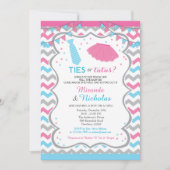Uitnodiging/Stropdas voor genderonderzoek of tutus Kaart (Voorkant)