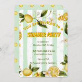 Uitnodiging Summer Birthday Party (Voorkant / Achterkant)