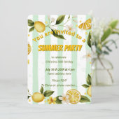Uitnodiging Summer Birthday Party (Staand voorkant)