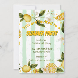 Uitnodiging Summer Birthday Party