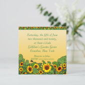 Uitnodiging Sunflower Scroll Handfasting (Staand voorkant)