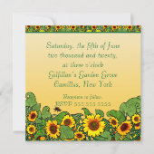 Uitnodiging Sunflower Scroll Handfasting (Voorkant)