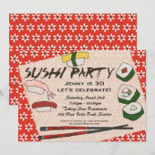 Uitnodiging Sushi (Voorkant / Achterkant)