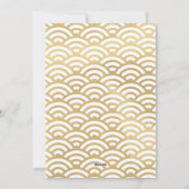 Uitnodiging Sushi Rol Goud Nieuwjaarsfeest (Achterkant)