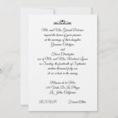 Uitnodiging Swan Wedding Suite ~ De commandant (Voorkant)