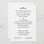 Uitnodiging Swan Wedding Suite ~ De commandant (Voorkant / Achterkant)