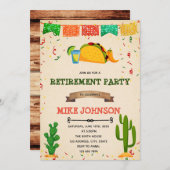 Uitnodiging Taco-verpensionsfeestje (Voorkant / Achterkant)