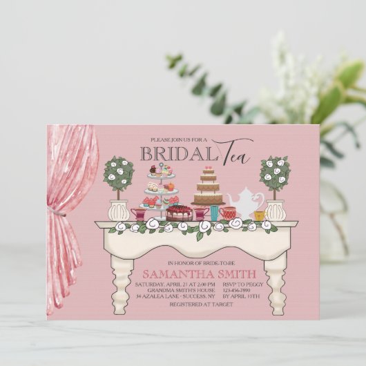 Uitnodiging tafeltje dessert (Staand voorkant)