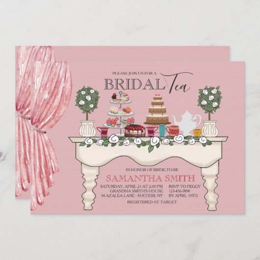 Uitnodiging tafeltje dessert (Voorkant / Achterkant)