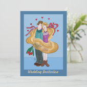 Uitnodiging Tangled Weddenschap (Staand voorkant)