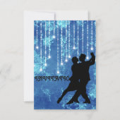 Uitnodiging Tango Flamenco Latijn Dance Blue (Voorkant)