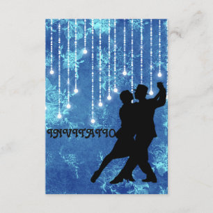 Uitnodiging Tango Flamenco Latijn Dance Blue