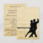 Uitnodiging Tango Flamenco, Latijnse Dance (Voorkant / Achterkant)