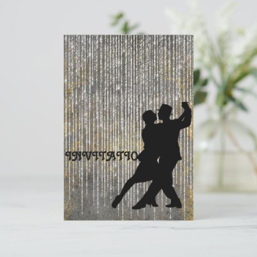 Uitnodiging Tango Flamenco, Latijnse Dance (Staand voorkant)