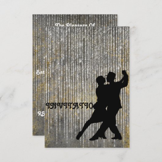 Uitnodiging Tango Flamenco, Latijnse Dance (Voorkant / Achterkant)